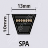 Smal profiel v-snaar SPA