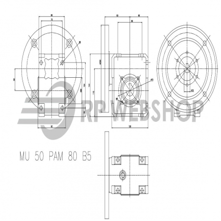 SITI  MU 50 15/1 PAM19/200 Uitgaande holle as d 25H7