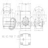 SITI  MU 63 50/1 PAM14/160 Uitgaande holle as d 25H7 Montage pos. standaard conform documentatie