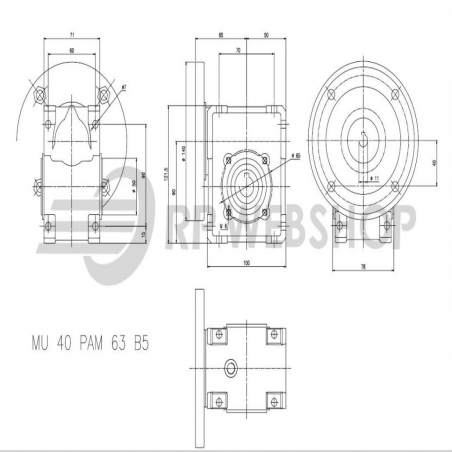 SITI  MU 40 80/1 PAM11/140 Uitgaande holle as d 18H7