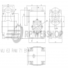 SITI  MU 63 70/1 PAM14/105 Uitgaande holle as d 25H7 Montage pos. standaard conform documentatie