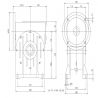 SITI  MI 175A 10/1 PAM42/350 Uitgaande holle as d 60H7 Montage pos. standaard conform documentatie
