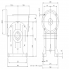 SITI  MI 175A 80/1 PAM38/300 Uitgaande holle as d 60H7 Montage pos. standaard conform documentatie