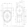 SITI  MI 175F 15/1 PAM42/350 Uitgaande holle as d 60H7 Montage pos. standaard conform documentatie