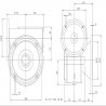 SITI  MI 175F 40/1 PAM38/300 Uitgaande holle as d 60H7 Montage pos. standaard conform documentatie