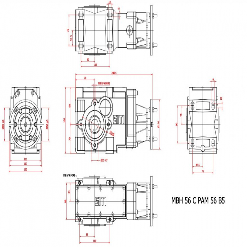 MBH  56 C 150.99  (IEC56B5) ratio 150.99