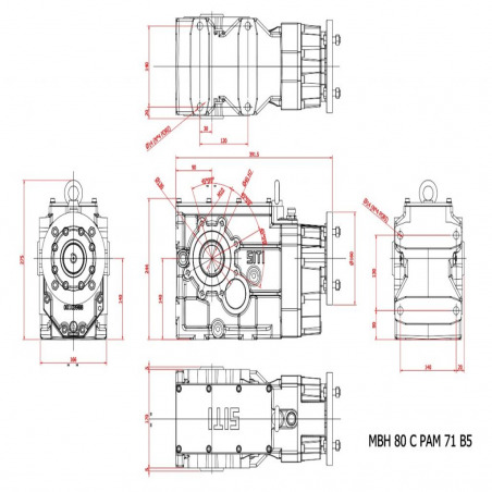 MBH  80 C  99.45  (IEC71B5) 99.45 ratio