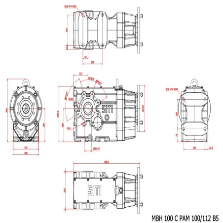 MBH 100 C 112.67   (IEC100/112B5) Ratio 112.67