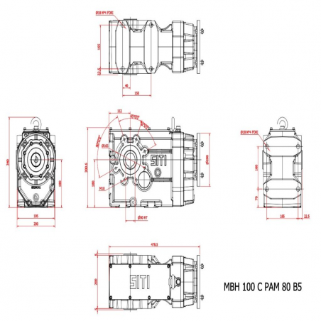 MBH 100 C 147.17   (IEC80B5) Ratio 147.17