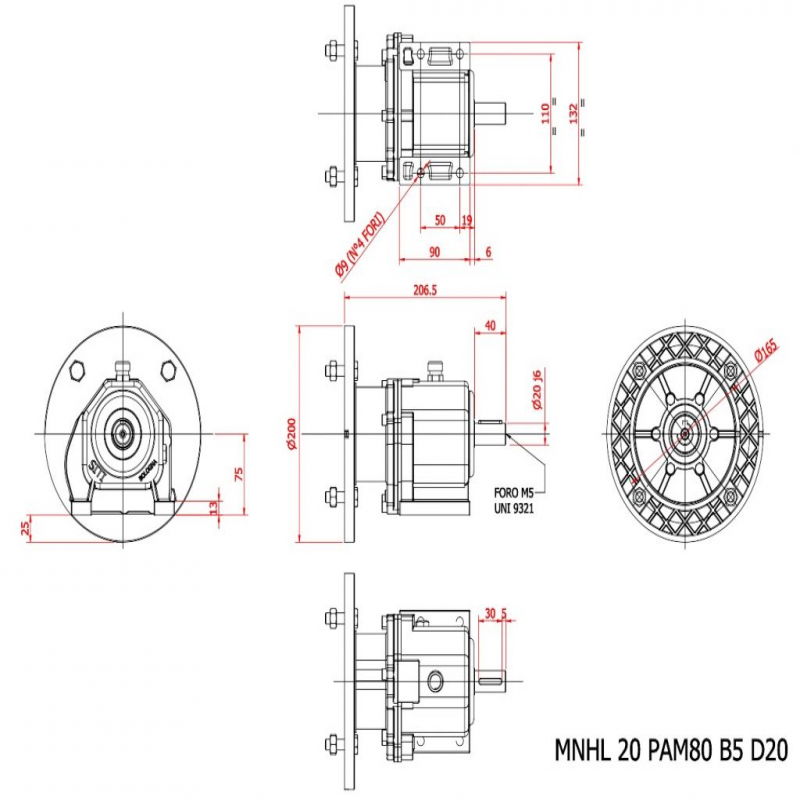 MNHL20/2/ 8.8    (IEC 80B5 ) Ratio 8.8