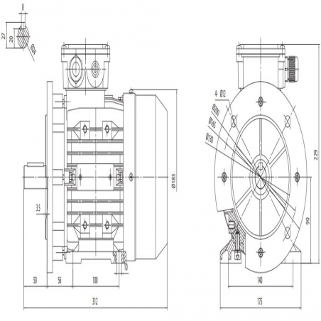 IE1-8p-0.37kW IEC90