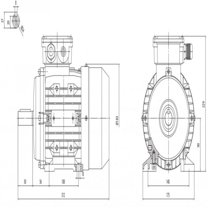 IE1-8p-0.55kW IEC90