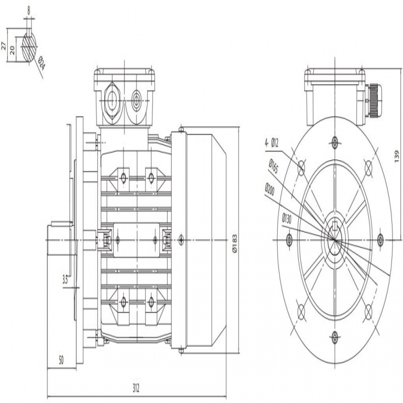 IE1-8p-0.55kW IEC90