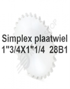 Plaatwiel 28B1